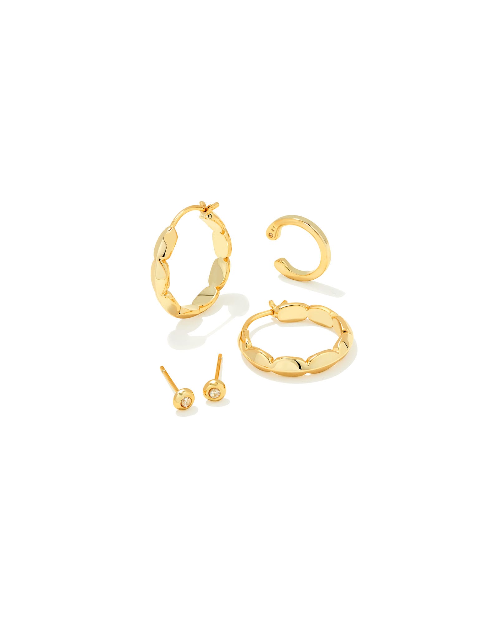 Brooke Huggie Stud Set in Rose Gold Kendra Scott
